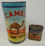 Pair of Camel Tire Cans