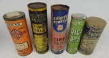 Group of Five Tire Talc and Soapstone Cans