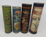 Group of Four Tire Talc and Soapstone Cans