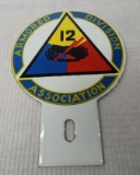 Armored Division Association License Plate Topper