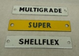 Shell Porcelain Tank Tag Signs