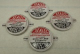 Group of Sealed Protected Bottle Lids