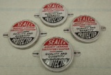 Group of Sealed Protected Bottle Lids