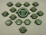 Group of Quaker State Bottle Lids
