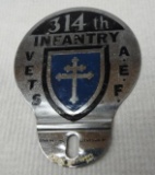 314th Infantry License Plate Topper