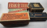 Group of Five Early Tire Tube Boxes