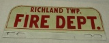 Richland Twp Fire Dept License Plate Topper