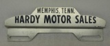 Hardy Motor Sales Memphis, Tenn License Plate Topper