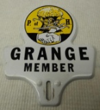 Grange Member License Plate Topper