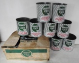 Group of 14 Quaker State Gallon ATF Cans