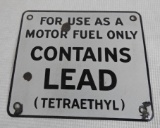 Contains Lead Porcelain Sign