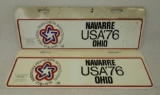 Navarre, Ohio USA '76 License Plate Toppers