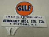 Gulf License Plate Topper