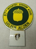 Golden Acorn License Plate Topper