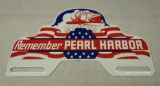 Remember Pearl Harbor License Plate Topper