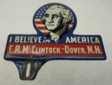 George Washington Dover, NH License Plate Topper