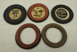 Group of Five Small Firestone Sample Tires