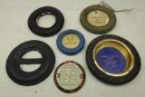 Group of Six Small Sample Tires and Ashtray