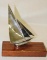 1930's British Chrome Plated Sailboat Automobile Radiator Mascot Hood Ornament