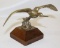 Bronze Flying Gull Automobile Radiator Mascot Hood Ornament by E. Fanin