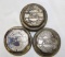 Group of 3 Wills of Marysville MI Motor Car Co Threaded Hubcaps