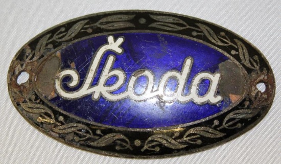 Skoda Motor Car Co Radiator Emblem Badge