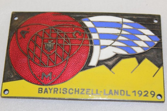 1929 German Automobile Race Medallion Rally Badge