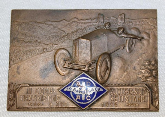1925 German Automobile Reliability Race Medallion Rally Badge