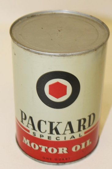 Packard Motor Car Co Oil Can Full Metal Quart