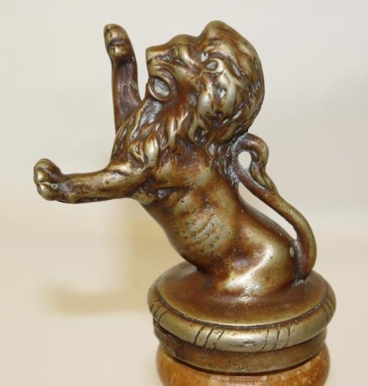 Franklin Motor Car Co Lion Radiator Mascot Hood Ornament