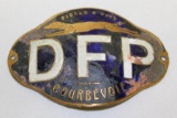 DFP Greyhound Automobile Emblem Badge