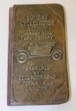 Early Automobile Motorcycle Notepad from Bombay