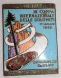 1949 International Alps Automobile Race Medallion Rally Badge