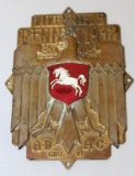 1932 German Automobile Race Medallion Rally Badge