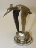 Flying Stork Automobile Radiator Mascot Hood Ornament by C. Charles