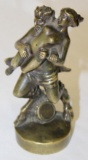 1920's Satyr Carrying Young Nymph Automobile Radiator Mascot Hood Ornament