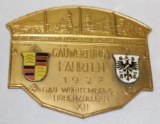 1927 German Automobile Race Medallion Rally Badge