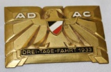 1933 German Automobile Race Medallion Rally Badge