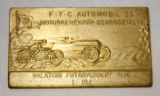 1936 Czech Automobile and Motorcycle Club Rally Badge Race Medallion