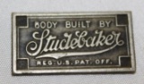 Studebaker Motor Car Co Bodytag Emblem Badge