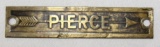 Pierce Arrow Motor Car Co Brass Bodytag Emblem Badge