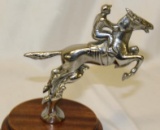 Jumping Horse w/ Rider Radiator Mascot Hood Ornament by Desmo
