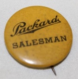 Early Packard Motor Car Co Employee Salesman Pin Badge