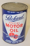 Packard Motor Car Co Oil Can Full Metal Quart