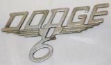 Dodge 6 Motor Car Co Radiator Script Emblem