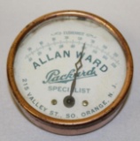 Packard Motor Car Co Thermometer from Allen Ward of Orange NJ Dealership