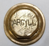 Argyll Motor Car Co Brass Threaded Hubcap