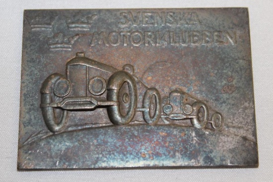 1930 Sweden Automobile Club Race Medallion Rally Badge