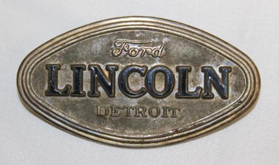 Lincoln Ford Motor Car Co Radiator Emblem Badge