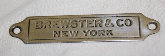 Brewster & Co of NY Coachbuilder Bodytag Emblem Badge